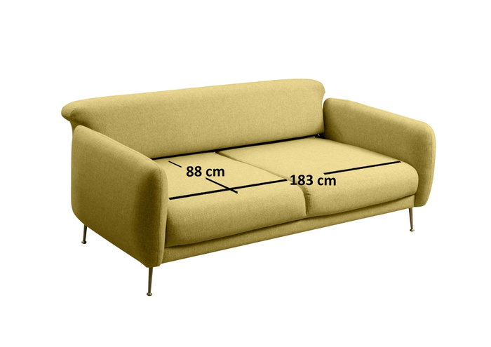 Atelier Del Sofa Sevilla 3 Seater Sofá Cama de 3 Plazas Amarillo